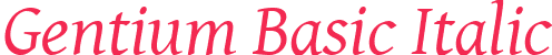 Gentium Basic Italic